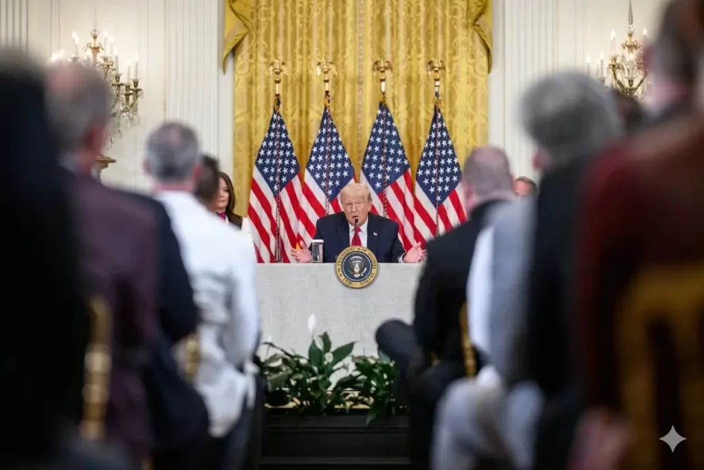 President Donald Trump delivers remarks at a Rural Health Transformation Event. Credit: White House Galleries