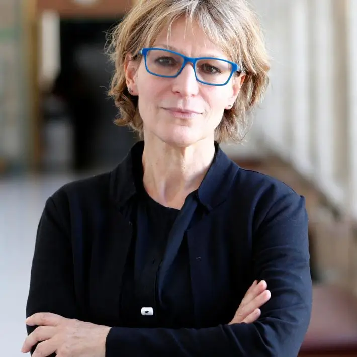 Agnès Callamard, Secretary General of Amnesty International, speaking on human rights issues.